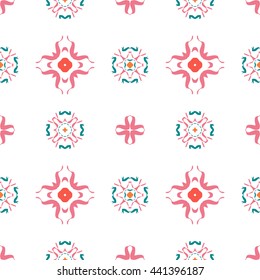 Abstract floral ornament seamless pattern of colorful for wallpapers and background.