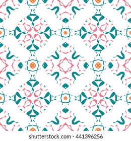 Abstract floral ornament seamless pattern of colorful for wallpapers and background.