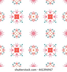 Abstract floral ornament seamless pattern of colorful for wallpapers and background.