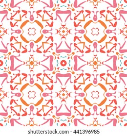 Abstract floral ornament seamless pattern of colorful for wallpapers and background.