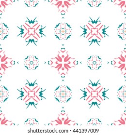 Abstract floral ornament seamless pattern of colorful for wallpapers and background.