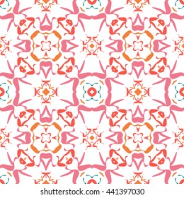 Abstract floral ornament seamless pattern of colorful for wallpapers and background.
