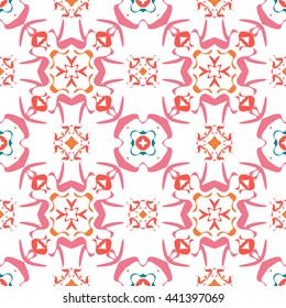 Abstract floral ornament seamless pattern of colorful for wallpapers and background.