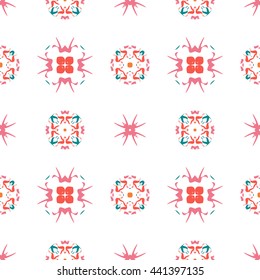 Abstract floral ornament seamless pattern of colorful for wallpapers and background.