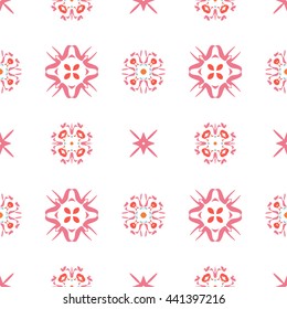 Abstract floral ornament seamless pattern of colorful for wallpapers and background.