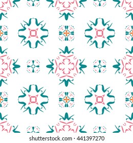 Abstract floral ornament seamless pattern of colorful for wallpapers and background.