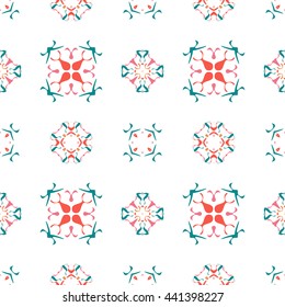 Abstract floral ornament seamless pattern of colorful for wallpapers and background.