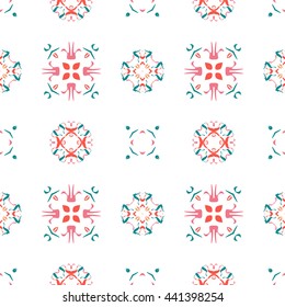 Abstract floral ornament seamless pattern of colorful for wallpapers and background.