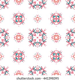Abstract floral ornament seamless pattern of colorful for wallpapers and background.
