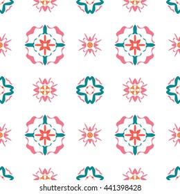 Abstract floral ornament seamless pattern of colorful for wallpapers and background.