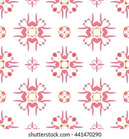 Abstract floral ornament seamless pattern of colorful for wallpapers and background.