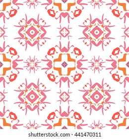 Abstract floral ornament seamless pattern of colorful for wallpapers and background.