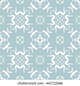 Abstract floral ornament seamless pattern of Light Blue color for wallpapers and background.