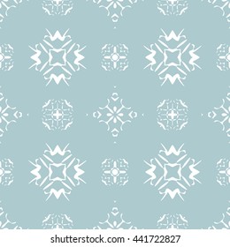 Abstract floral ornament seamless pattern of Light Blue color for wallpapers and background.