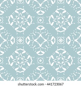 Abstract floral ornament seamless pattern of Light Blue color for wallpapers and background.