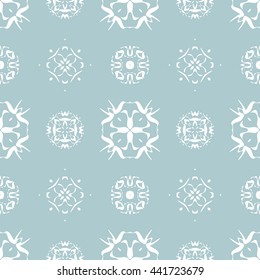 Abstract floral ornament seamless pattern of Light Blue color for wallpapers and background.