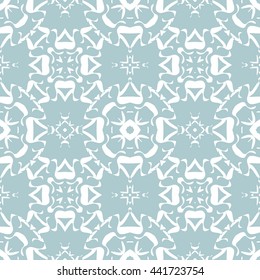Abstract floral ornament seamless pattern of Light Blue color for wallpapers and background.