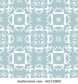 Abstract floral ornament seamless pattern of Light Blue color for wallpapers and background.