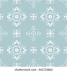 Abstract floral ornament seamless pattern of Light Blue color for wallpapers and background.