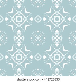 Abstract floral ornament seamless pattern of Light Blue color for wallpapers and background.