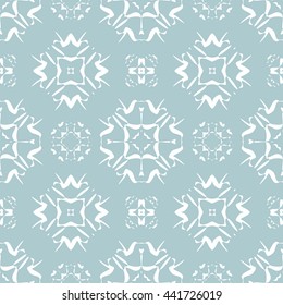 Abstract floral ornament seamless pattern of Light Blue color for wallpapers and background.