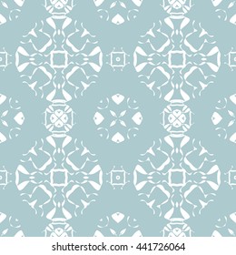 Abstract floral ornament seamless pattern of Light Blue color for wallpapers and background.