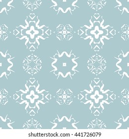 Abstract floral ornament seamless pattern of Light Blue color for wallpapers and background.
