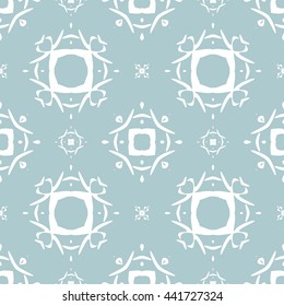 Abstract floral ornament seamless pattern of Light Blue color for wallpapers and background.