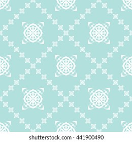 Abstract floral ornament seamless pattern of Powder Blue color for wallpapers and background.