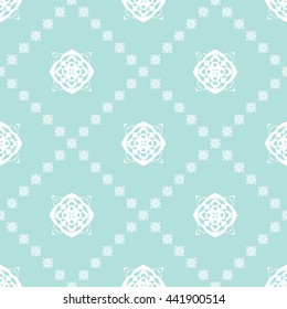 Abstract floral ornament seamless pattern of Powder Blue color for wallpapers and background.