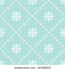 Abstract floral ornament seamless pattern of Powder Blue color for wallpapers and background.