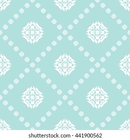 Abstract floral ornament seamless pattern of Powder Blue color for wallpapers and background.