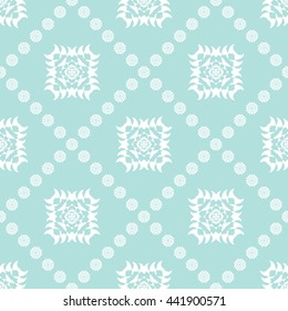 Abstract floral ornament seamless pattern of Powder Blue color for wallpapers and background.