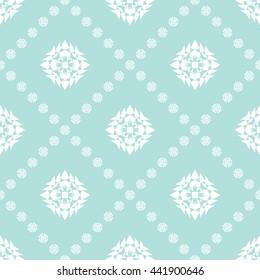 Abstract floral ornament seamless pattern of Powder Blue color for wallpapers and background.