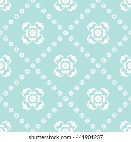 Abstract floral ornament seamless pattern of Powder Blue color for wallpapers and background.