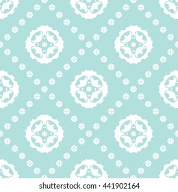 Abstract floral ornament seamless pattern of Powder Blue color for wallpapers and background.