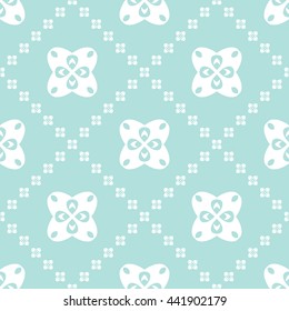 Abstract floral ornament seamless pattern of Powder Blue color for wallpapers and background.