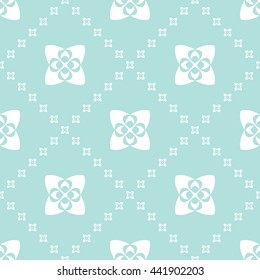 Abstract floral ornament seamless pattern of Powder Blue color for wallpapers and background.