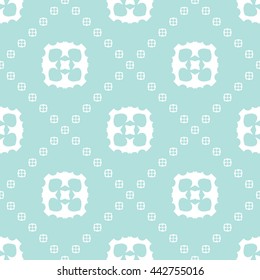 Abstract floral ornament seamless pattern of Powder Blue color for wallpapers and background.
