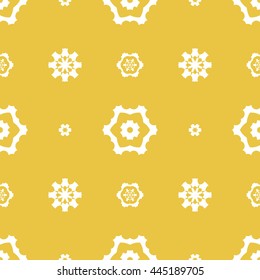 Abstract floral ornament seamless pattern of Yellow color for wallpapers and background.