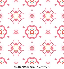 Abstract floral ornament seamless pattern of colorful for wallpapers and background.