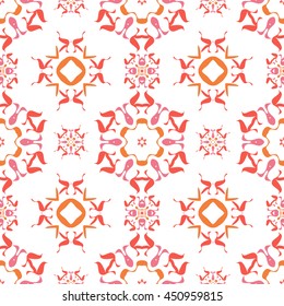 Abstract floral ornament seamless pattern of colorful for wallpapers and background.
