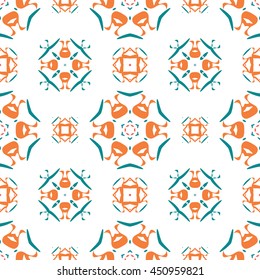 Abstract floral ornament seamless pattern of colorful for wallpapers and background.