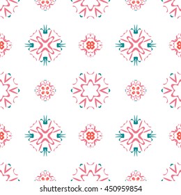 Abstract floral ornament seamless pattern of colorful for wallpapers and background.