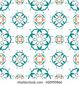 Abstract floral ornament seamless pattern of colorful for wallpapers and background.