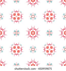 Abstract floral ornament seamless pattern of colorful for wallpapers and background.