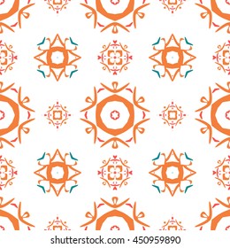 Abstract floral ornament seamless pattern of colorful for wallpapers and background.