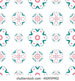 Abstract floral ornament seamless pattern of colorful for wallpapers and background.