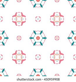 Abstract floral ornament seamless pattern of colorful for wallpapers and background.