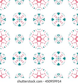 Abstract floral ornament seamless pattern of colorful for wallpapers and background.